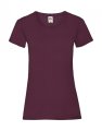 Goedkope Dames T-shirts fruit of the loom value weight 61-372-0 burgundy